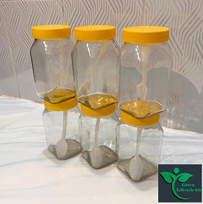 Picture of Clear 500gm Glass Jar 06 Pes Set for Kitchen and dining, Glassware food jar, Food container Set, kitchen glass jar. - Clear 6 pcs
