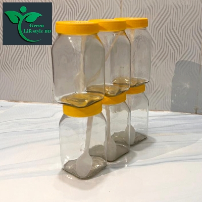 Picture of Clear 250gm Glass Jar 06 Pes Set for Kitchen and dining, Glassware food jar, Food container Set, kitchen glass jar. - Clear