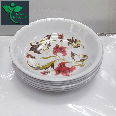 Picture of 06 pcs Melamine Bowl/Bati Medium Size (6.5 inches) Classical Design Melamine Bowl Set.