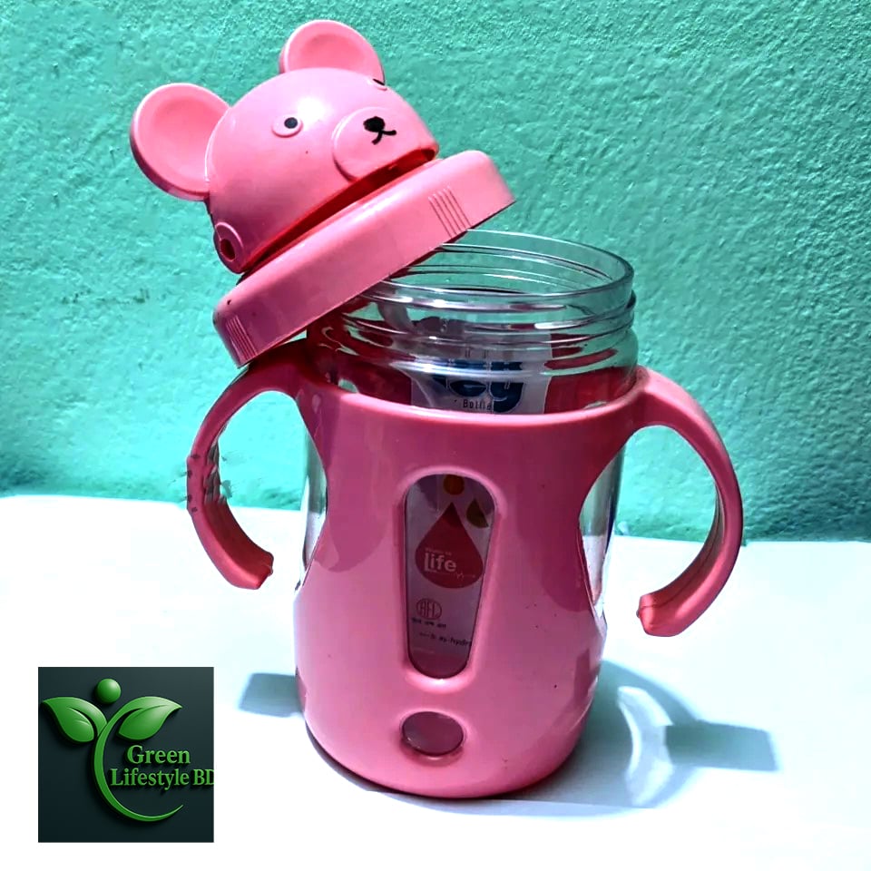 Picture of 400ml Baby Water Bottle – Durable, Dishwasher Safe, Leak-Proof | Perfect for School, College, University & Office (1 Pc) - Multicolor