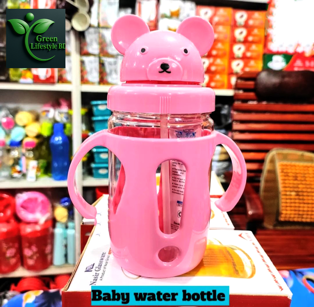 Picture of 400ml Baby Water Bottle – Durable, Dishwasher Safe, Leak-Proof | Perfect for School, College, University & Office (1 Pc) - Multicolor
