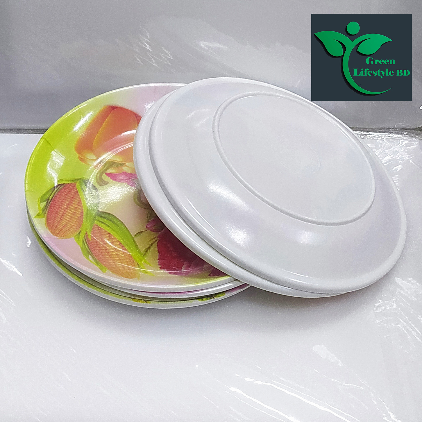 Picture of Melamine Plate 6 Pieces Set (Size 7 inch) Serve Snacks And Breakfast In Style For Dining Essentials - Multicolor