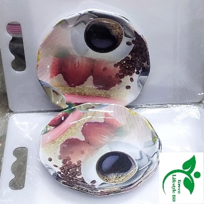 Picture of Melamine Coffee Plate 6 pcs (Medium Size 7 inch) - Serve Snacks And Beverages In Style With This Set Of Medium-Size Melamine Plate.