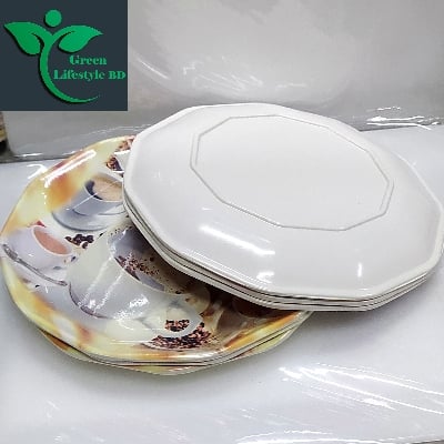 Picture of Melamine Coffee Plate 6 pcs (Medium Size 7 inch) - Serve Snacks And Beverages In Style With This Set Of Medium-Size Melamine Plate.