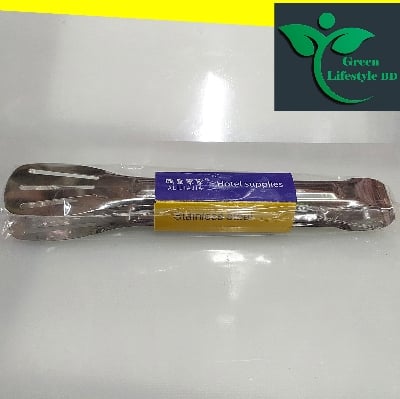 Picture of Stainless Steel 1 pcs Food Clip Non-slip Handle Frying Steak Tongs Barbecue Bread Clamps Kitchen Cooking Accessories - Silver