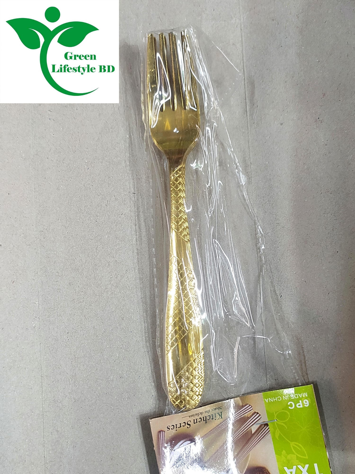 Picture of 12-piece set Stainless steel Golden Color Spoon Size 6 Inch (6 pieces tea and 6 pieces cutlery) For Home and Office. - Gold