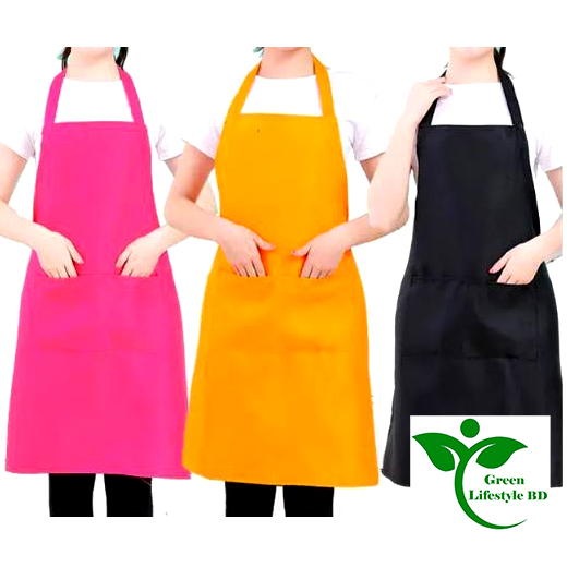 Picture of Hand-wiping Kitchen Household Cooking Apron Oil-proof Waterproof Men Women Adult Waist Fashion Coffee Overalls Wipe Hand Apron - Multicolor