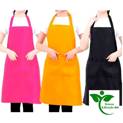 Picture of Hand-wiping Kitchen Household Cooking Apron Oil-proof Waterproof Men Women Adult Waist Fashion Coffee Overalls Wipe Hand Apron - Multicolor