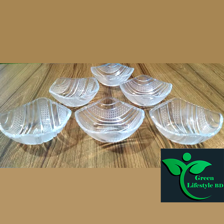 Picture of 6 Pcs Crystal Glass Firni Set & Bati Set - Elegant Serving Bowls For Soup And Dessert - Set Of 6 Pieces - Clear