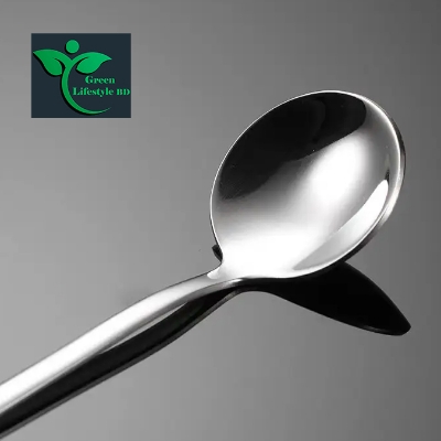 Picture of 6 Pcs Stainless Steel Round Coffee/Acher Stirring Spoon Dessert Mini Round Spoon 8 Inch Long Handle Teaspoon - Silver