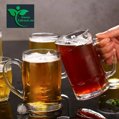 Picture of Luxury Drinkware Drinking Glass Mugs / Water Mug With Handle 400ml Creative Sublimation Steins Glass Mugs Glassware