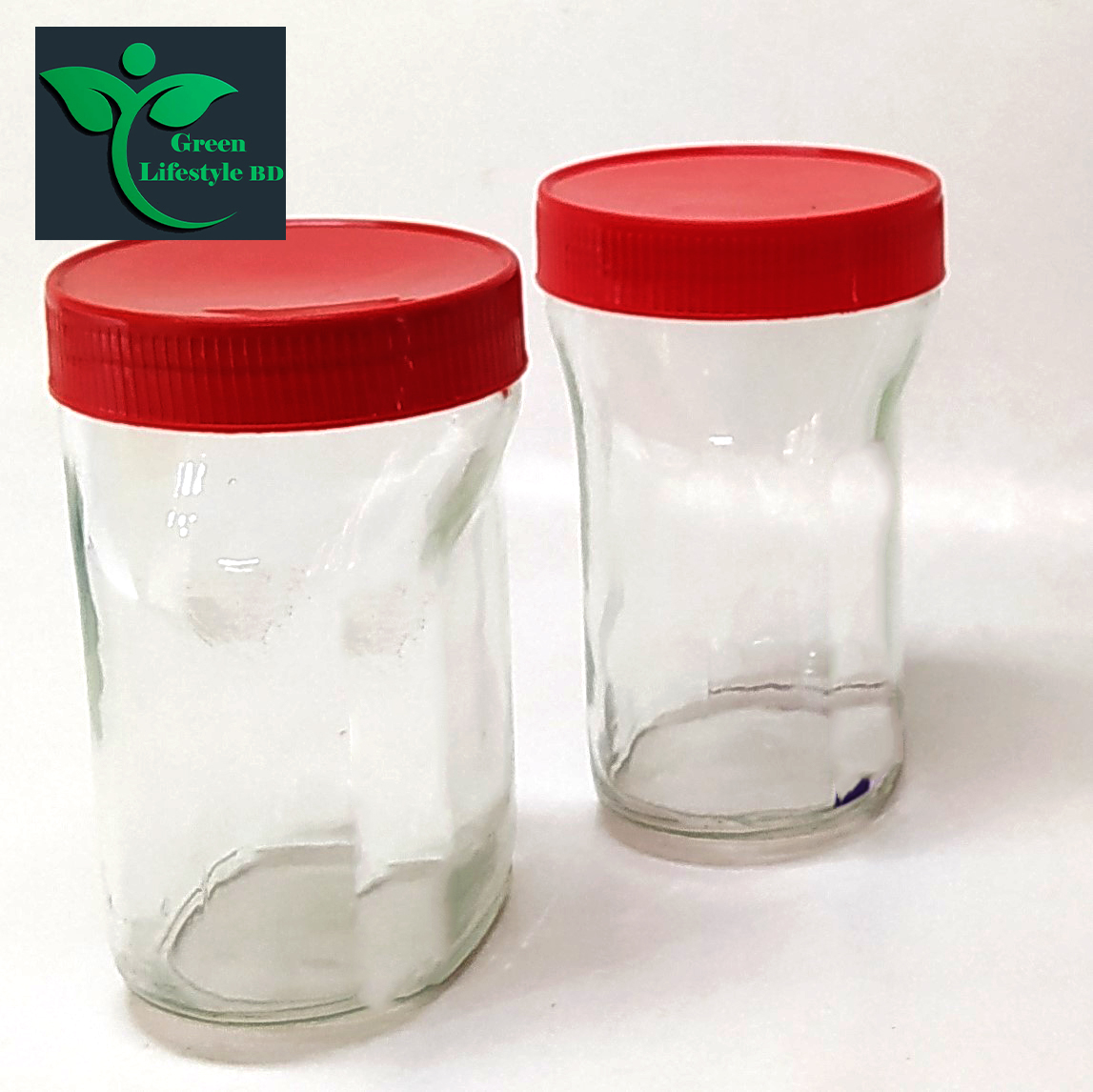 Picture of 3 Pcs Glass Jar 700 ml for Kitchen & Dining. Glassware Food container with original cap - Clear 3 pcs