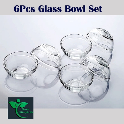 Picture of 06 Pcs Round Glass Bowl Set Nasir N-20B/ Olila Serve Your Meals With Elegance In This Glass Bowl Set - Clear