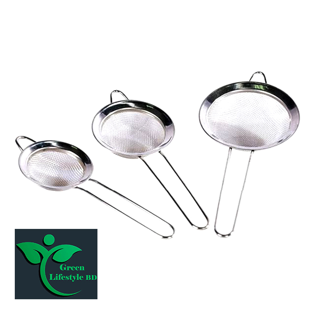 Picture of Household Baking Stainless Steel Wire Fine Mesh Oil Strainer Flour Colander Sieve Sifter Filter 1/2/3 Pcs Set