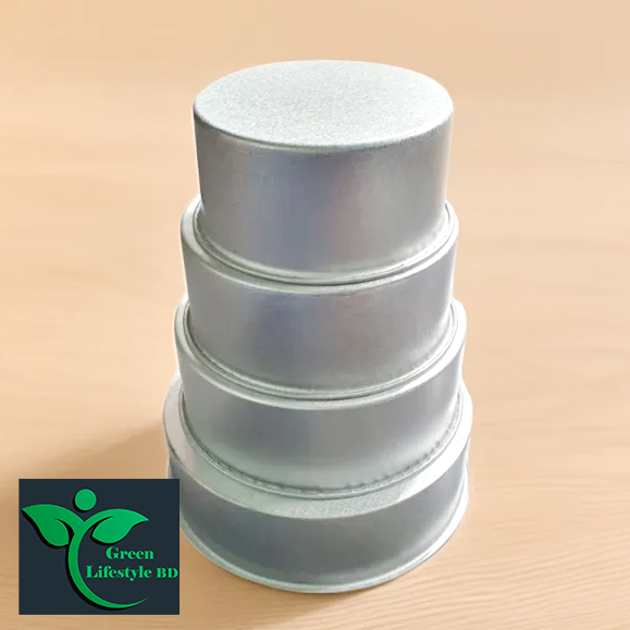 Picture of 4Pcs Round shape Cake Mold,Aluminum Round cake mold 4pis set,Make Cake,Pudding And More,Oven Proof Cake Pan Set. - Silver