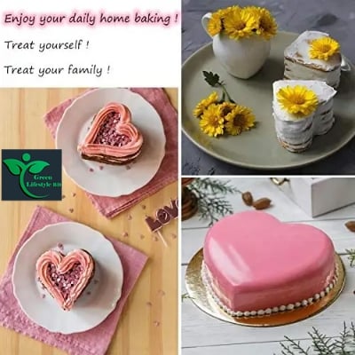 Picture of High-Quality Aluminum Heart-shaped Cake Baking Molds Metal Pan Aluminum Set Birthday Cake Mold 4pcs/set - Silver