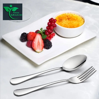 Picture of 12/6 Pieces Cutlery Cupping Stirring Spoon Metal Teaspoons Coffee Spoon Set Ice Cream Stainless Steel Dessert Spoon 6 -inch Size