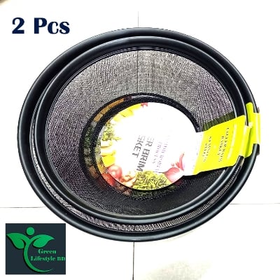 Picture of Stainless Steel Wire Mesh Kitchen Vegetable and Fruit Washing Strainer Drain Basket-(22 cm/25cm/28cm)