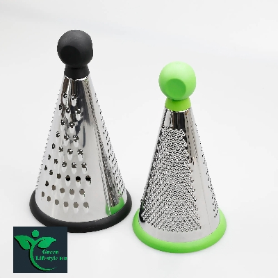 Picture of Stainless Steel 3 Side Food Grater Cutter Non-Slip Grip Handle Shredder Slicer for Vegetables Fruits Cheese Kitchen Chopper Juicer