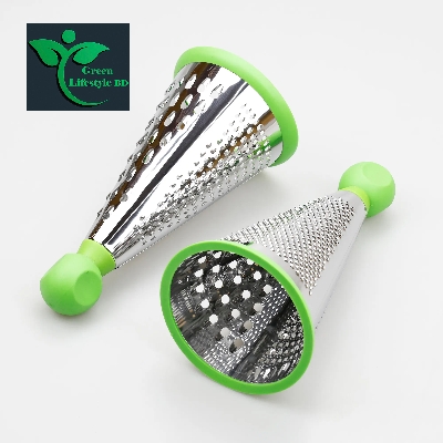 Picture of Stainless Steel 3 Side Food Grater Cutter Non-Slip Grip Handle Shredder Slicer for Vegetables Fruits Cheese Kitchen Chopper Juicer
