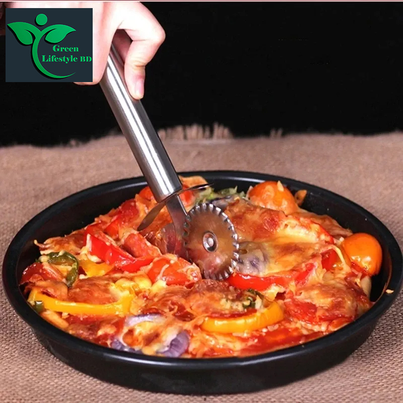 Picture of Stainless Steel Pizza Cutters Pastry Roller Cutter Pizza Knife Cookie Cake Roller Wheel Scissor Bakeware Kitchen Accessories