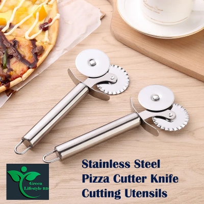 Picture of Stainless Steel Pizza Cutters Pastry Roller Cutter Pizza Knife Cookie Cake Roller Wheel Scissor Bakeware Kitchen Accessories