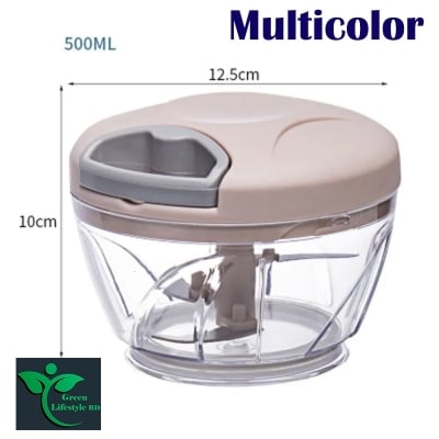 Picture of Hand Held Garlic Chopper Vegetable Cutter Slicer Fruit Crusher - 900/500ML Stainless Steel Kitchen Gadget for Meat, Vegetables & Fruit Crusher