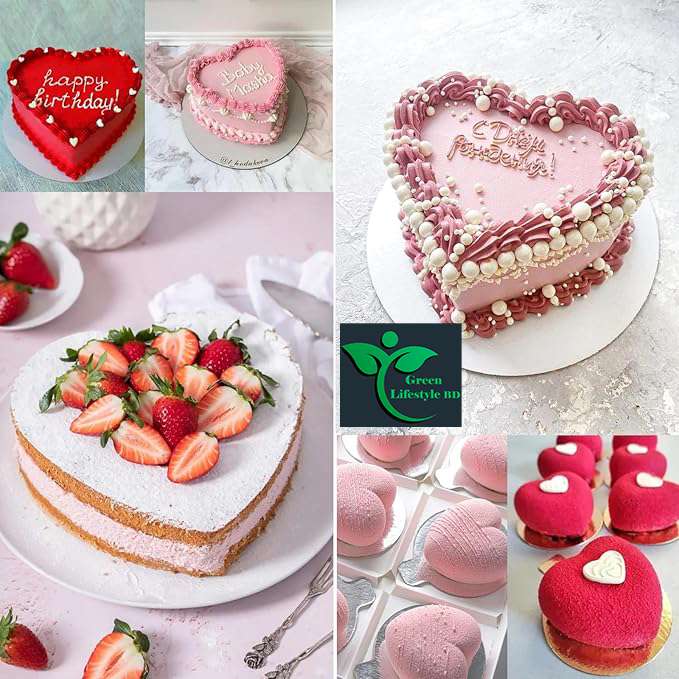 Picture of High-Quality Aluminum Heart-shaped Cake Baking Molds Metal Pan Aluminum Set Birthday Cake Mold 4pcs/set - Silver