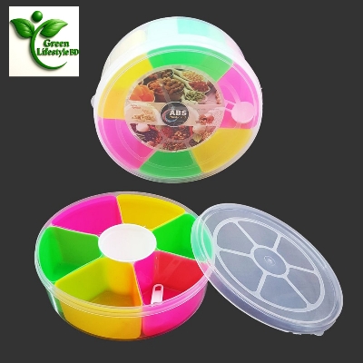 Picture of Multicolor Spice Box with 5 Removable Containers & Spoon – BPA-Free, Airtight & Dishwasher Safe - Multicolor