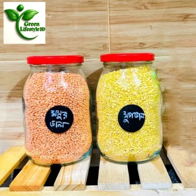 Picture of 1000ml Premium Glass Jar with Lid – Airtight Food Storage Container for Kitchen | 1kg Capacity .