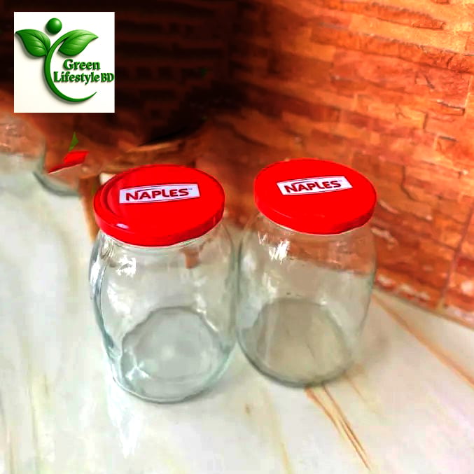 Picture of Glass Jar Storage with Cap (1000ml / 1kg) Glass Jar for Kitchen | Glass Jar Container | Premium Glass Jar for Food Storage. - Clear 2 pcs