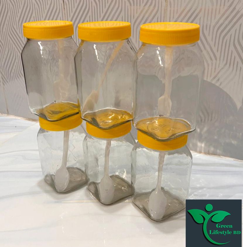 Picture of Clear 500gm Glass Jar 06 Pes Set for Kitchen and dining, Glassware food jar, Food container Set, kitchen glass jar. - Clear 6 pcs