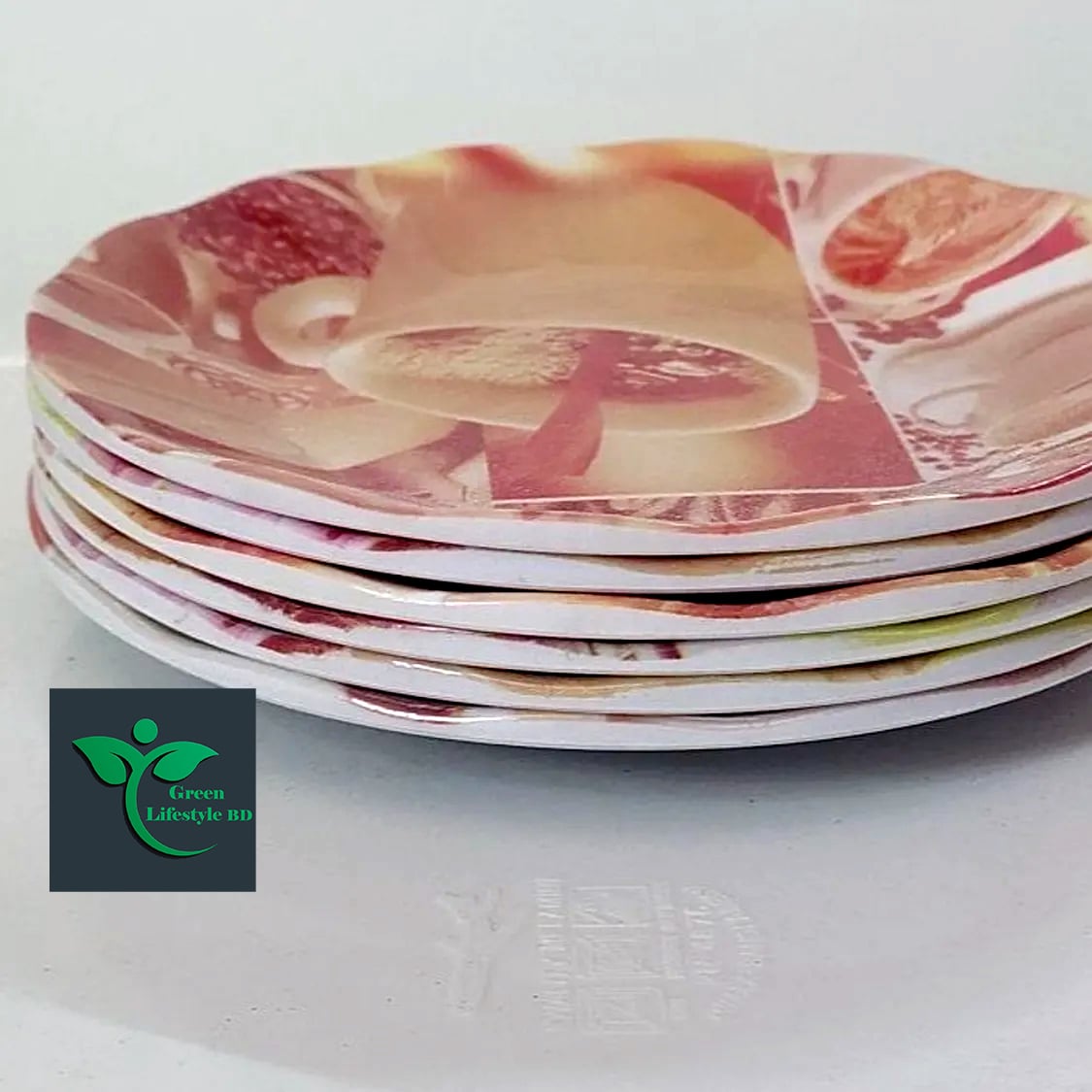 Picture of Melamine Coffee Plate 06 Pieces Set ( Size-6.5 inches ) plate for Snacks and Breakfast. - Coffee