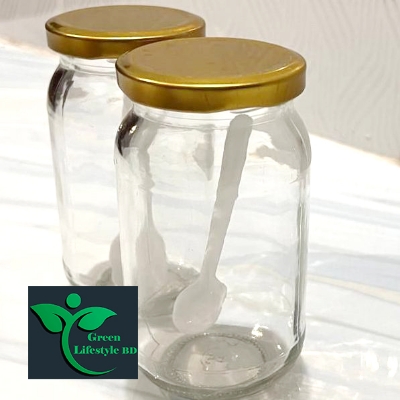 Picture of Clear Glass Jar/kacher jar 500gm 02 Pieces Set for Kitchen & Dining - Clear 2pcs