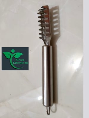 Picture of 2 pcs Fish Skin Scraper Stainless Steel Fish Scales Fishing Cocina Tool Fish Scaler  (Pack of 2) - Silver