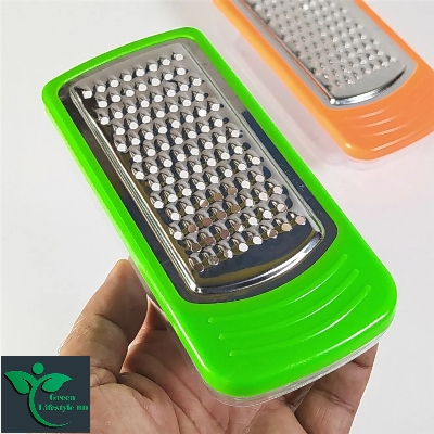 Picture of 2 pcs set Cheese Steel Grater and Slicer Vegetables with Container Multicolor ( Size 6.5 inch) Body A.B.S. Plastic. - Multicolor