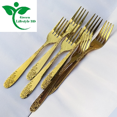 Picture of Luxury Design High-quality Golden Color 6 Piece Set Tea Spoon (Size 6 Inch) Import From China For Kitchen And Dining Use. - Gold