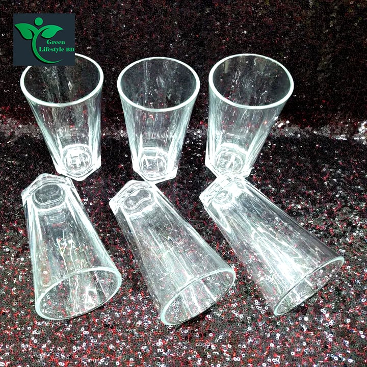 Picture of Beautiful Design 5 Angel Drinking Water Glass 6 pcs For Home, office and Restaurant - Clear