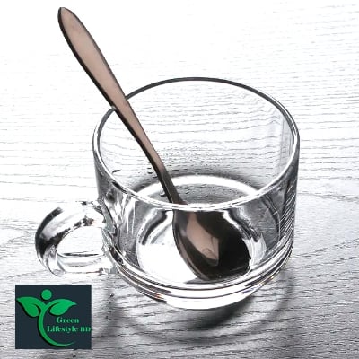 Picture of Crystal Clear Glass Tea Cup Set with Saucers (6 Cup +6 pirich) Cup pirich Set For Home And Office - Clear 6pcs set