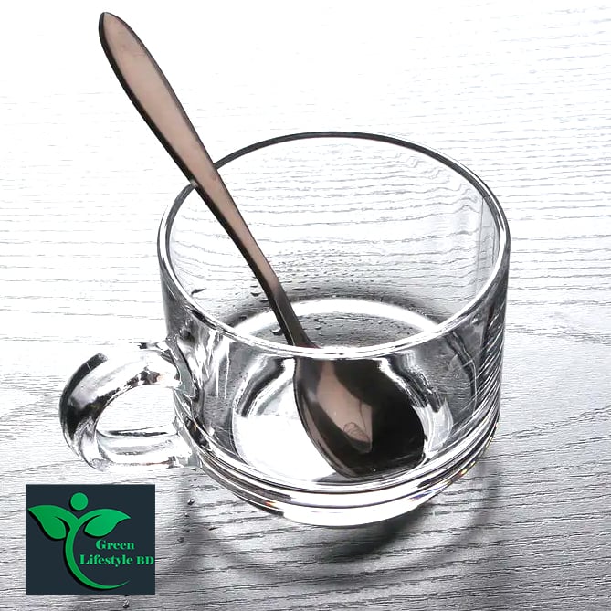 Picture of Crystal Clear Glass Tea Cup Set with Cup pirich Set (6 Cup +6 pirich) For Kitchen and Dining - Clear 6pcs set