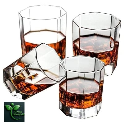 Picture of 8-Angle Crystal Clear Drinking Glass Set – 6 Pcs Elegant Coke & Sorbet Glassware - 6 pcs set