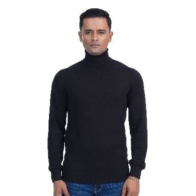 Picture of Maverick Men's Turtle Neck Sweater Black