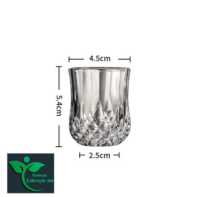 Picture of 6pcs Creative Whisky Glasses Thick Crystal Wine Brandy Cup Transparent Scotch Drinking Glasses for Bar Accessories Mini Mug - Clear