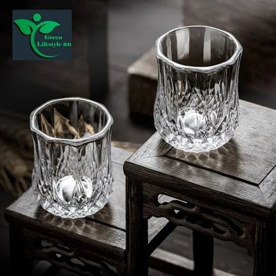 Picture of 6pcs Creative Whisky Glasses Thick Crystal Wine Brandy Cup Transparent Scotch Drinking Glasses for Bar Accessories Mini Mug - Clear