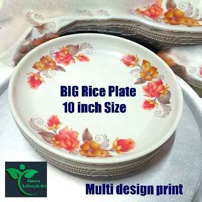 Picture of Melamine Dinner Plates Set - 6 Pcs Multi-design Print  Melamine Salad Plates, Dinnerware for Indoor & Outdoor Use, Lightweight, Stackable & Dishwasher Safe (10 Inches) - Multicolor