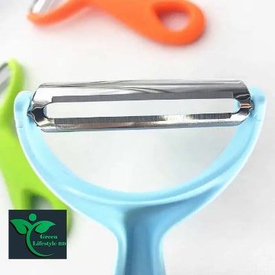 Picture of 2 pcs Stainless Steel Potato Peeler Vegetable Court Potato Cut Fruit Melon Peelers Planer Kitchen Peelers - Multicolor