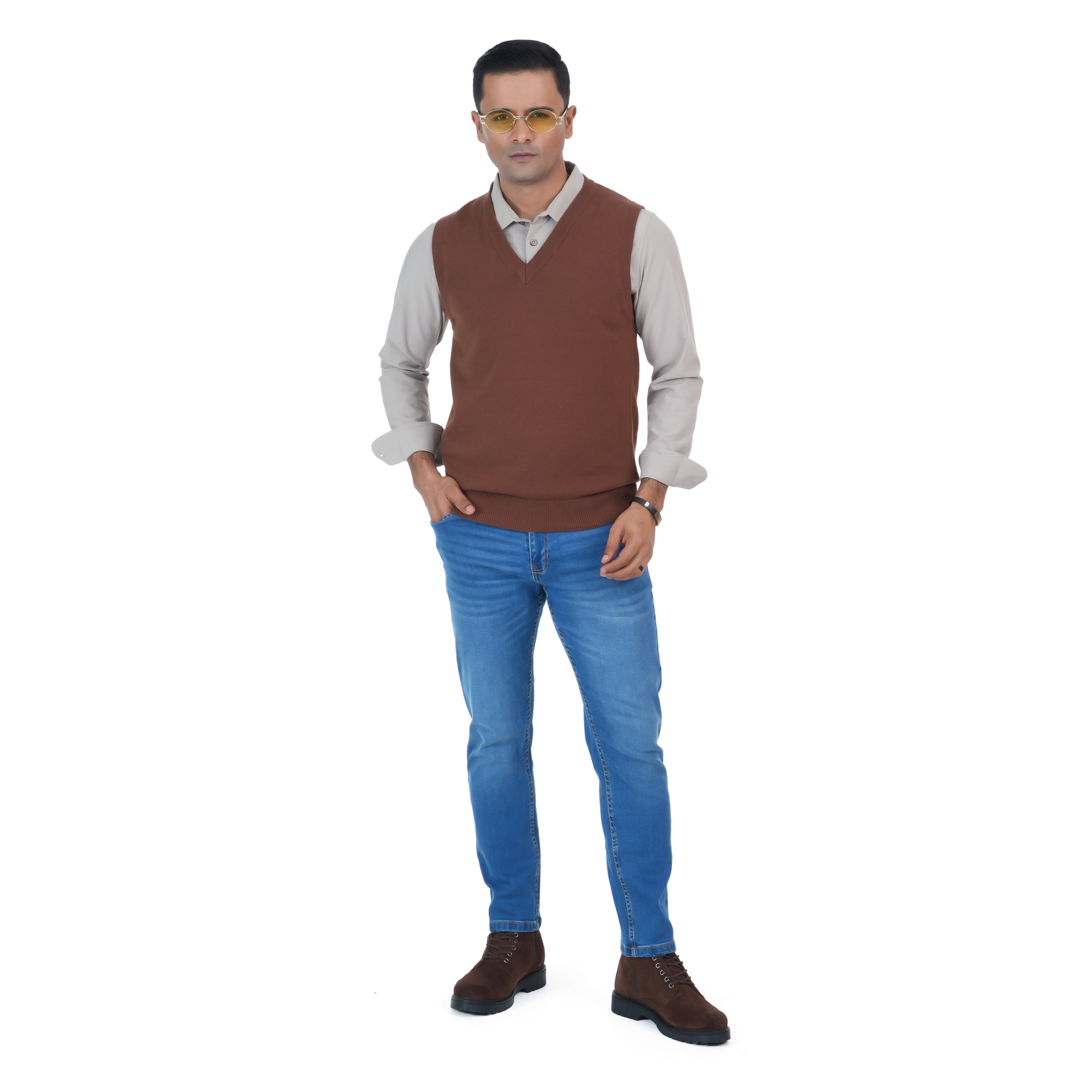 Picture of Maverick Men's Sweater Dark Brown