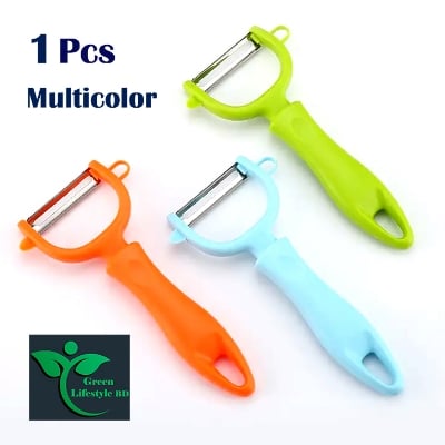 Picture of Multi-function fruit vegetable peeler stainless steel scraping knife melon potato peeler vegetable peeler for cucumbers and carrots - Multicolor 1 Pcs