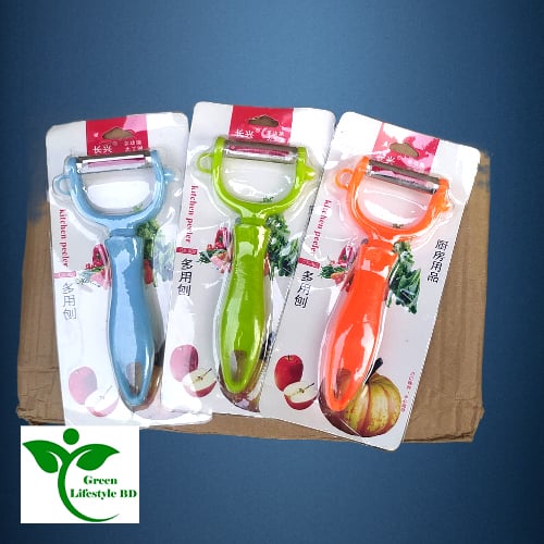 Picture of Multi-function fruit vegetable peeler stainless steel scraping knife melon potato peeler vegetable peeler for cucumbers and carrots - Multicolor 1 Pcs
