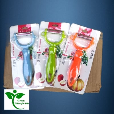 Picture of Multi-function fruit vegetable peeler stainless steel scraping knife melon potato peeler vegetable peeler for cucumbers and carrots - Multicolor 1 Pcs